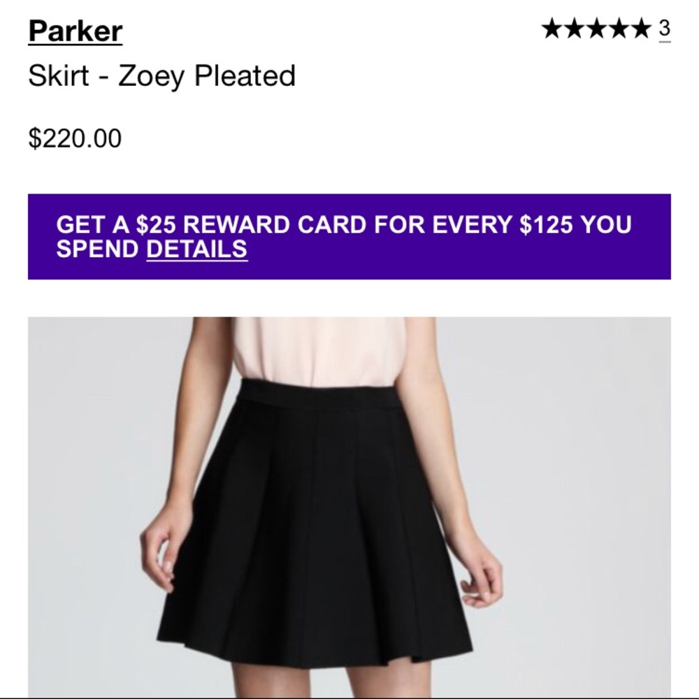 Parker black skirt